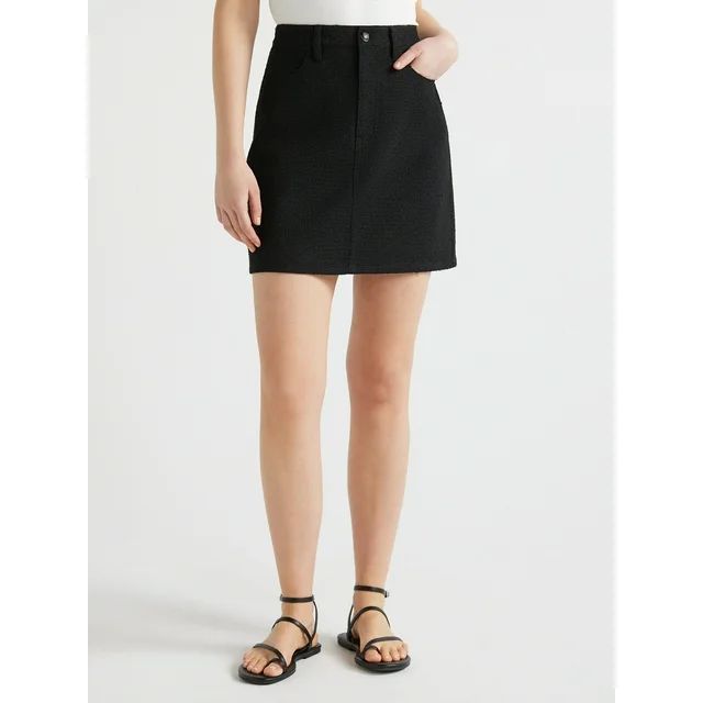 Scoop Women's Boucle Mini Skirt, Sizes 0-18 | Walmart (US)