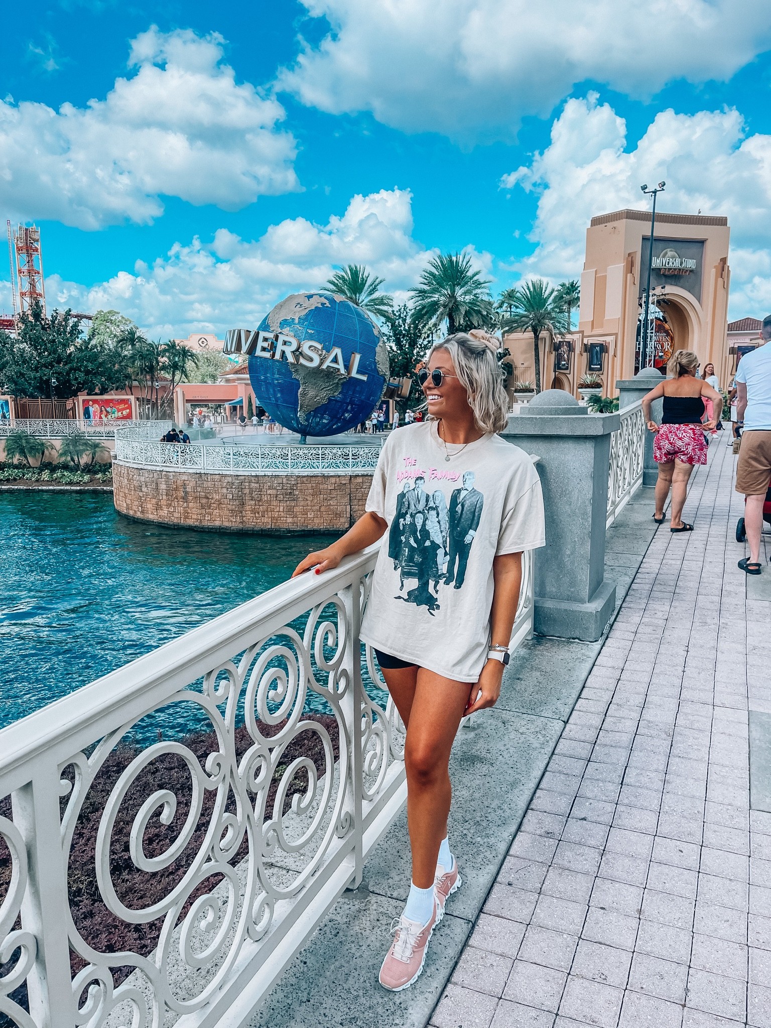 Theme park ootd! 
Shirt size L 
Biker shorts run tts
Sneakers run tts 

#LTKstyletip #LTKHalloween #LTKSeasonal