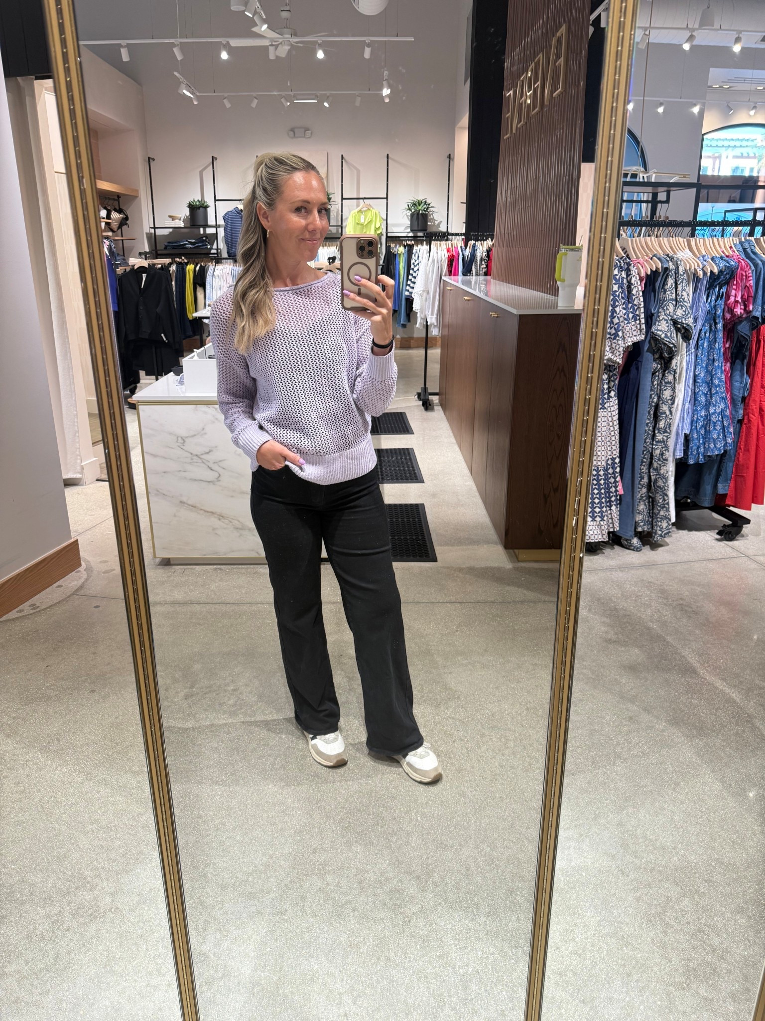 Is lavender a neutral? Today it is 😂 loving this lightweight sweater for spring. 🌸🌼🌿

#LTKSeasonal #LTKOver40 #LTKWatchNow