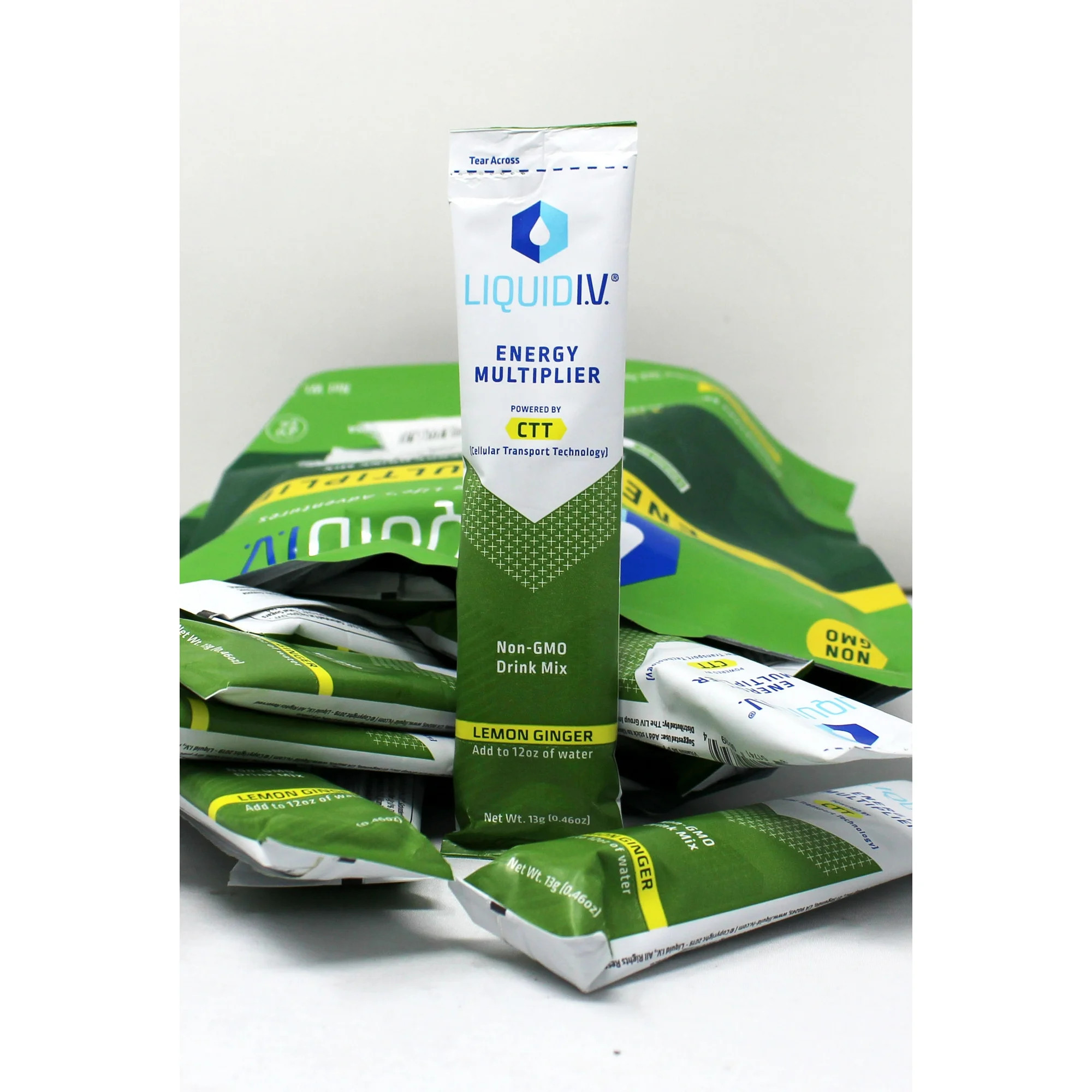 Liquid I.V. Energy Multiplier Drink Mix Lemon Ginger 24 Packets | Walmart (US)