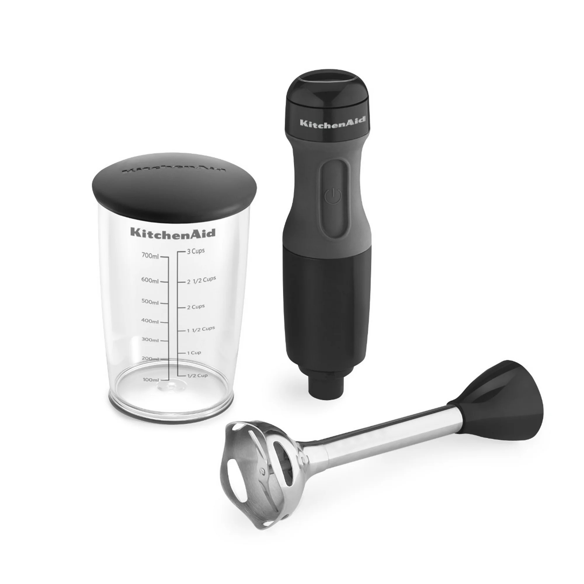 KitchenAid 2-Speed Corded Hand Blender, Onyx Black with Blending Jar and Lid, KHB1231OB | Walmart (US)