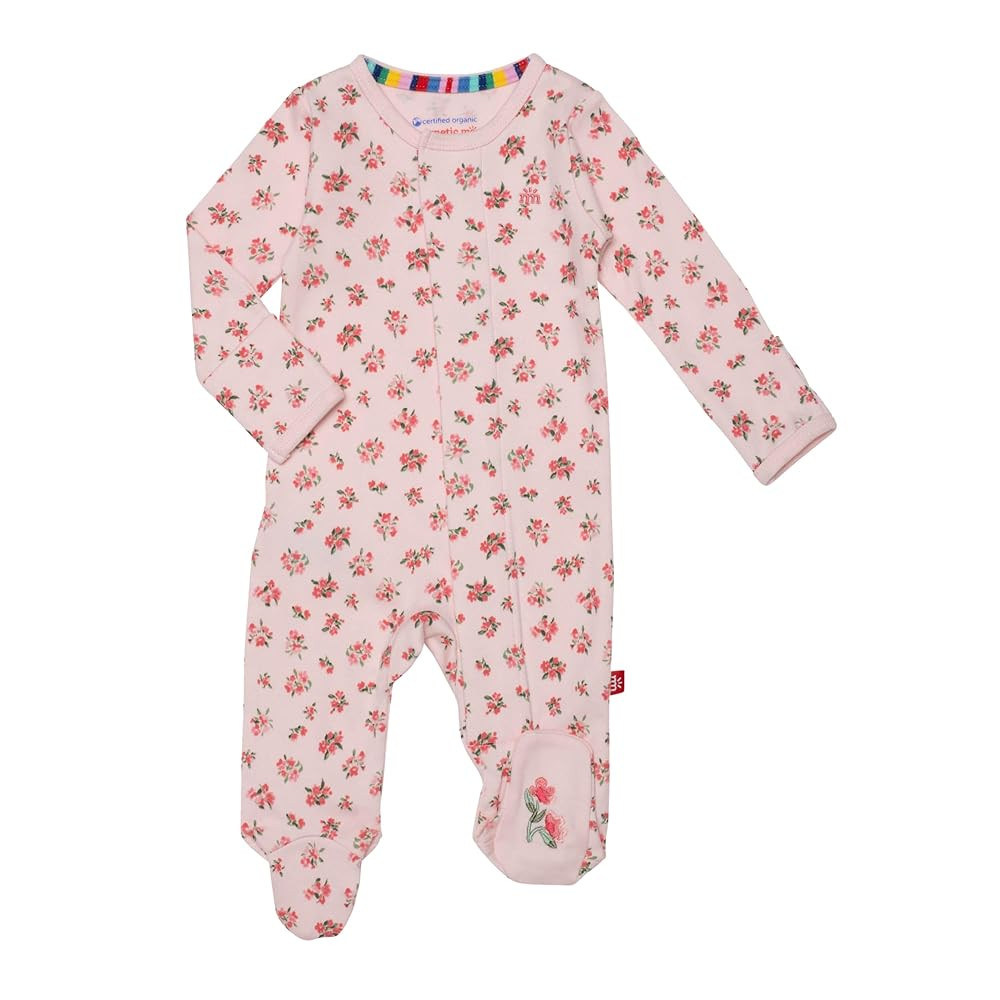 Magnetic Me 100% Organic Cotton Magnetic Baby Footie Pajamas | Super Soft Cotton Fabric | Availab... | Amazon (US)