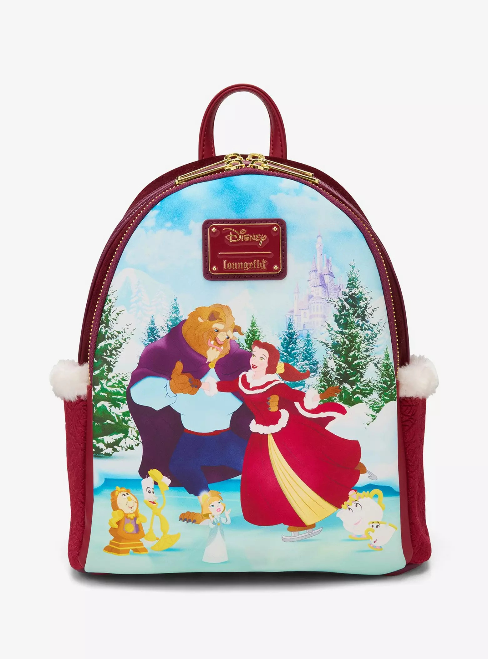 Loungefly Disney Beauty and the Beast Winter Ice Skating Mini Backpack — BoxLunch Exclusive | BoxLunch