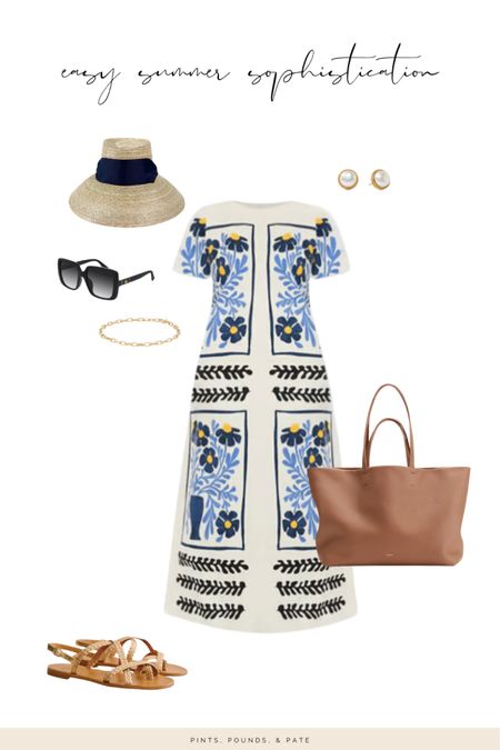 Easy summer outfit idea. Dress from Tuckernuck #preppy #tuckernuck #tuckernucking