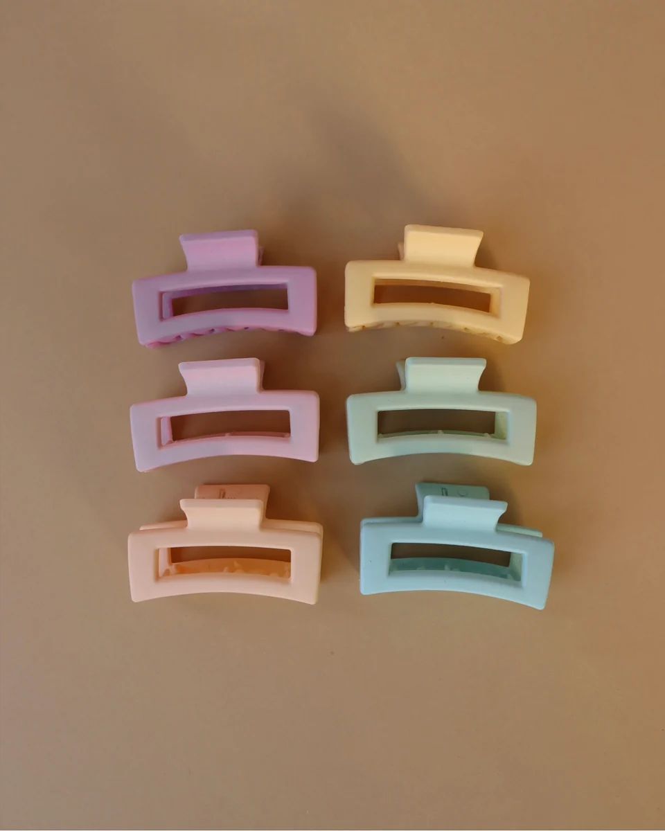 Rainbow Mini Claw Clips (square) | Lolli Co.