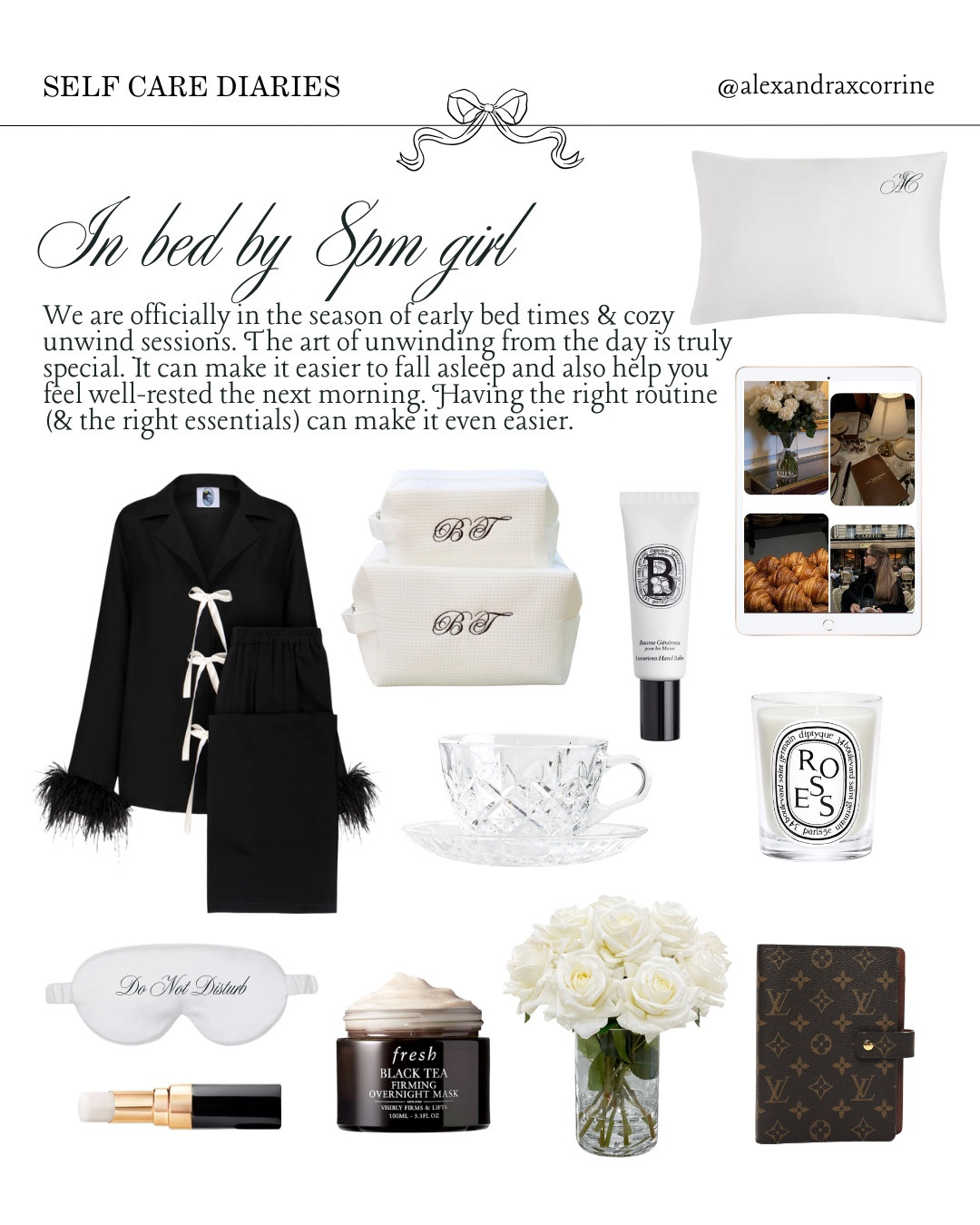 POV: You’re an in bed by 8pm girl 🩰🤍🕯️🫖☁️

#getunreadywithme #nightroutine #nightskincareroutine #gurwm #unwindwithme #selfcare #selfcareroutine #pinterestaesthetic #pinterestinspo #girlynight #romanticizeyourlife 

[ night routine aesthetic, get unready with me routine, chic girl essentials, self care night in, night pm skincare routine, feminine self care routine, romanticize your life, monogram aesthetic, soft luxury chic, Pinterest moodboard ]

#LTKHome #LTKBeauty