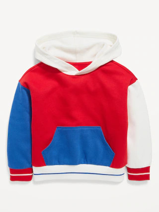 Oversized Boxy Color-Block Pullover Hoodie for Toddler Boys | Old Navy (US)