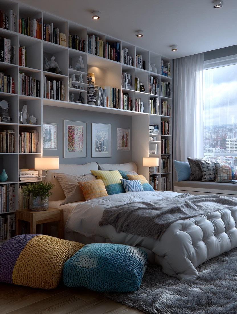 This designer-style teenager’s bedroom is easier to create than you think. The secret? Floor-to-ceiling wall shelving that maximizes storage while doubling as decor.

Choose pre-built modular bookcases or wall-mounted shelving units in the size and configuration that fits your teen’s room. Install them across one wall or around the bed to instantly create structure, symmetry, and visual impact. Built-in style shelves make the room feel custom — without a full renovation.

These shelves become more than storage. They hold books, school projects, makeup, collectibles, framed photos, childhood memories, soft toys, and decorative pieces that reflect your teen’s personality. It’s organized, but it’s also expressive.

This is the art of adding space without adding extra square footage. Vertical shelving draws the eye upward, makes the room feel larger, and keeps everything accessible yet beautifully displayed. Paired with soft lighting, layered bedding, and cozy textiles, the room transforms into a creative, personal sanctuary.

A teen’s bedroom should feel elevated but still flexible. With modular shelving systems, they can rearrange, restyle, and grow into the space over time.

Smart storage. Personal expression. Designer-level impact.

#TeenBedroomDesign
#WallShelvingIdeas
#ModularBookcase
#SmallRoomSolutions

 

 #LTKmomlife #LTKHome #LTKKids