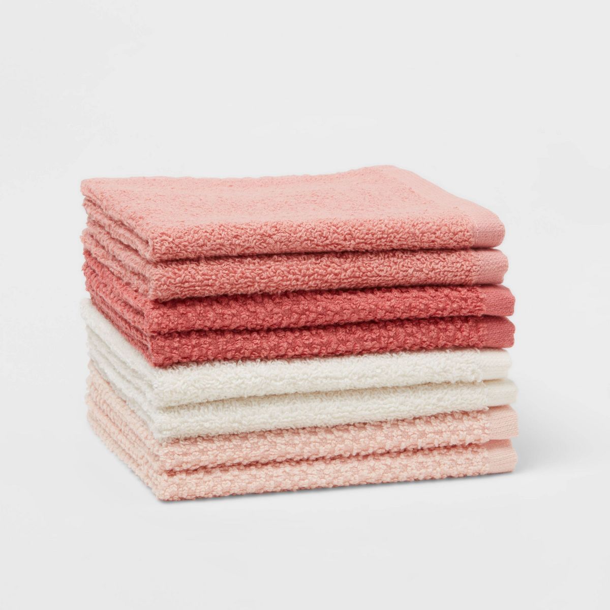 8pc 12"x12" Kids' Washcloth Set Pink - Pillowfort™ | Target