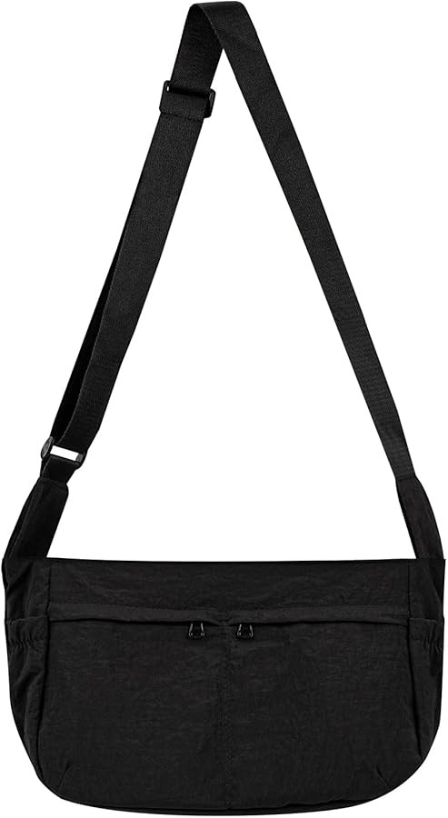 Canvas Crossbody Bag for Women, Shoulder Bag with Pockets, Casual Travel Messenger Bag | Amazon (US)