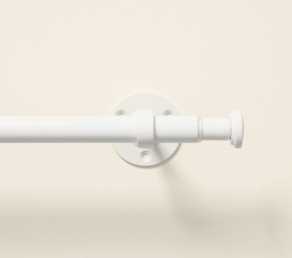 Classic Steel Curtain Rod &amp; Finials (.75") | Pottery Barn Kids