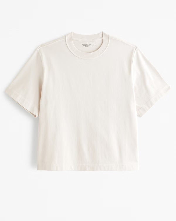 Premium Heavyweight Cropped Tee | Abercrombie & Fitch (US)