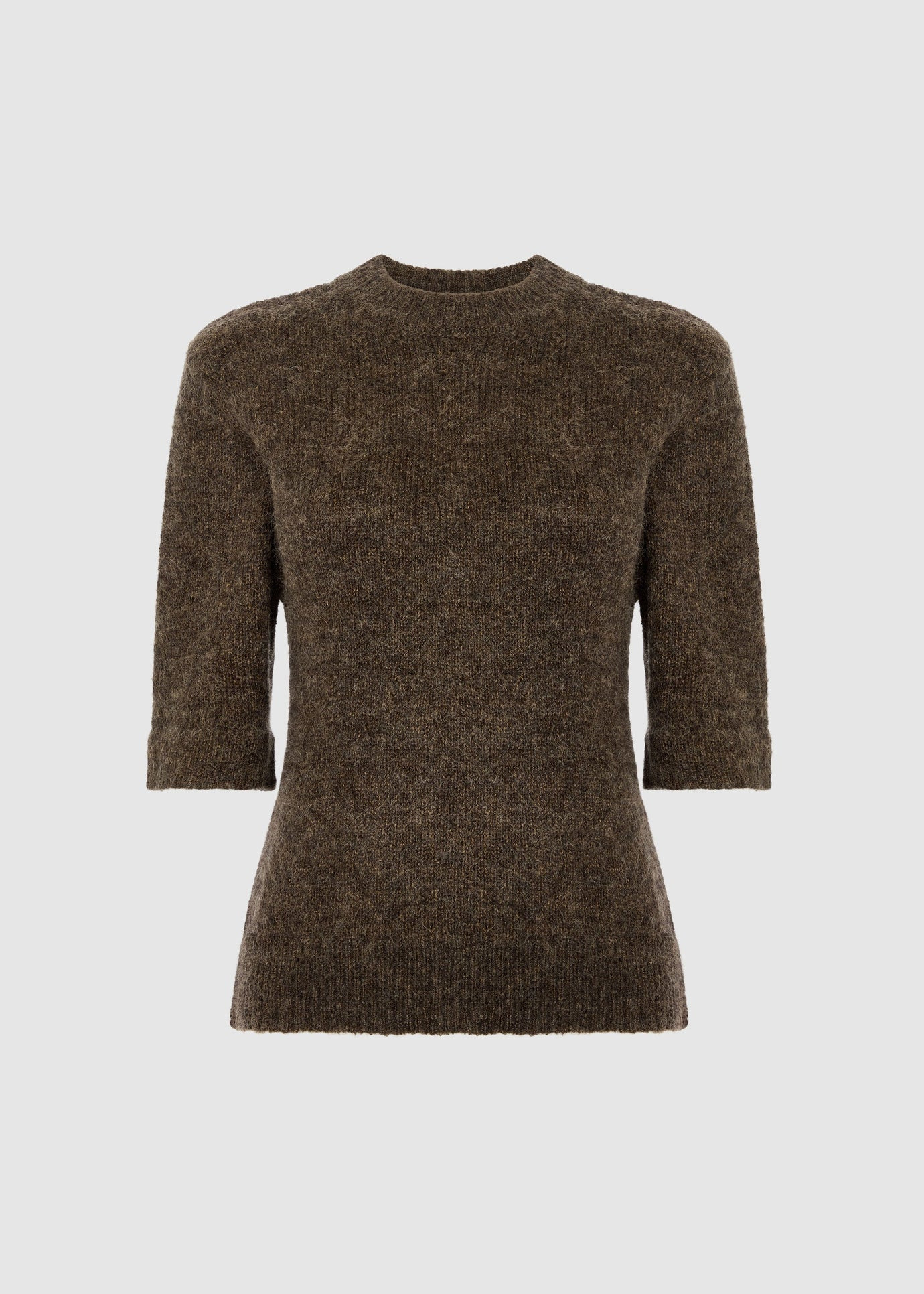 SHORT SLEEVE KNIT - BROWN | WAT The Brand