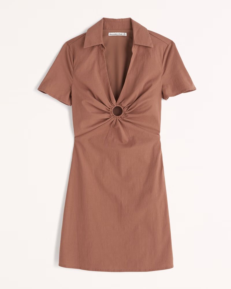 Women's O-Ring Shirt Dress | Women's Dresses & Jumpsuits | Abercrombie.com | Abercrombie & Fitch (US)