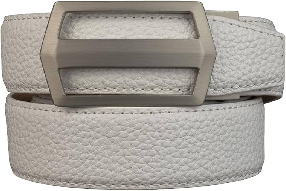 Men's Belt, Nexbelt Ratchet Leather Texture Classic Colour Winner White V.4 Golf Belt | Amazon (US)
