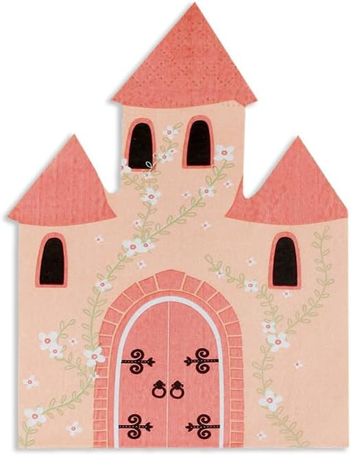Pink Fairy Tale Castle Shaped Paper Napkins Disposable 60PCS | Amazon (US)