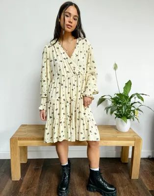 Native Youth very oversized wrap front smock dress in panda party print | ASOS (Global)