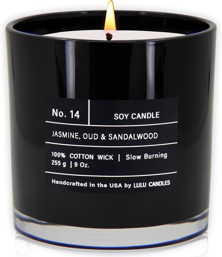 Lulu Candles | Jasmine, Oud & Sandalwood | Luxury Scented Soy Jar Candle | Hand Poured in The USA... | Amazon (US)