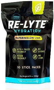 REDMOND Re-Lyte Hydration Electrolyte Powder Mix, Watermelon Lime (30 Stick Packs) | Amazon (US)