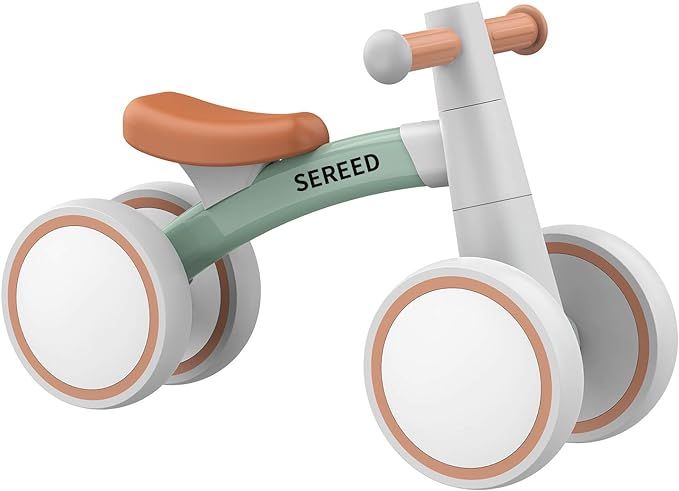 SEREED Baby Balance Bike for 1 Year Old Boys Girls 12-24 Month Toddler, 4 Wheels Toddler First Bi... | Amazon (US)