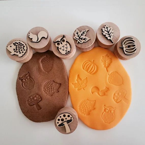 Fall Playdough Stamp Set Gift for Kids Playdough Stampers - Etsy | Etsy (US)