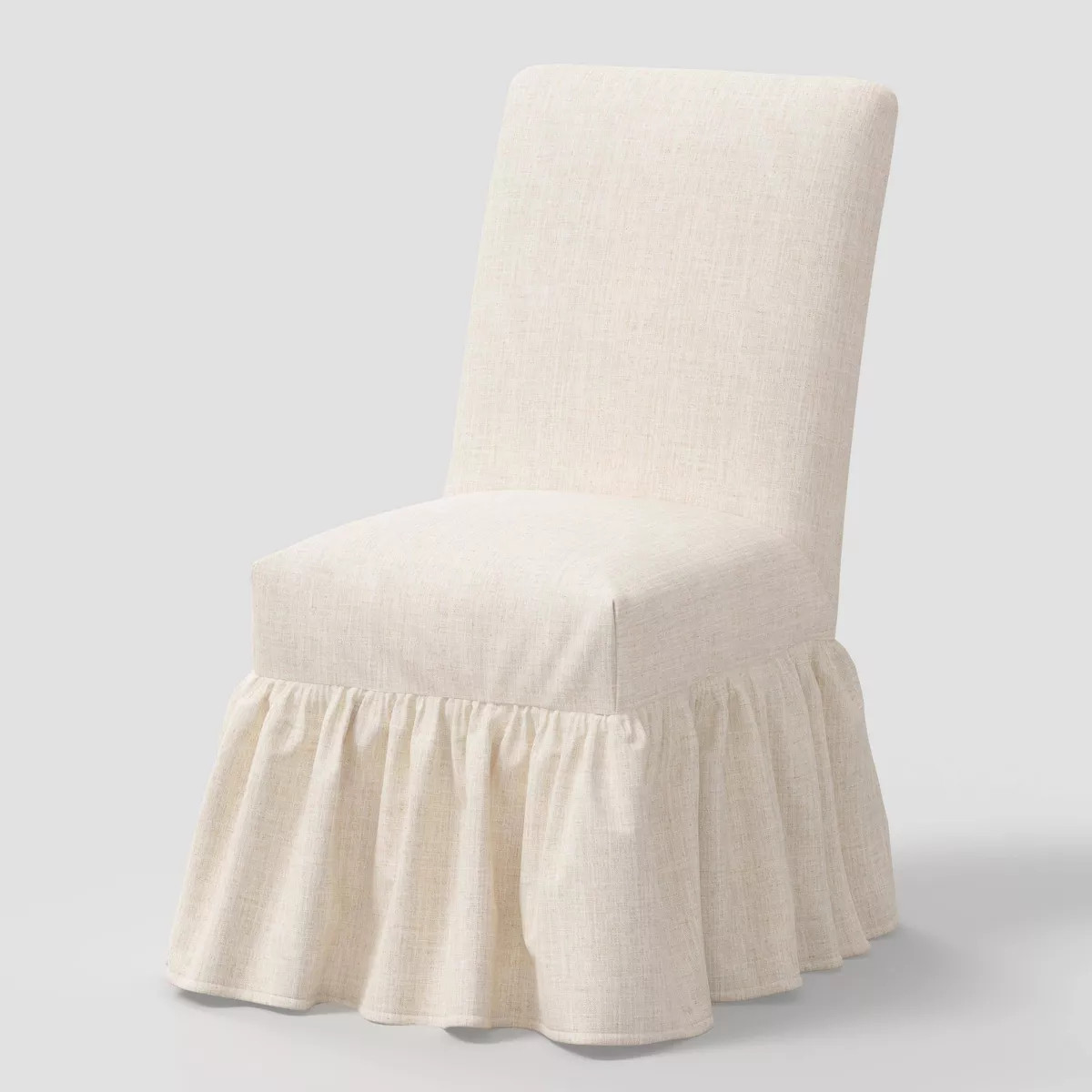 Ruffled Slipcover Dining Chair in Linen Talc - Threshold™ designed with Studio McGee | Target