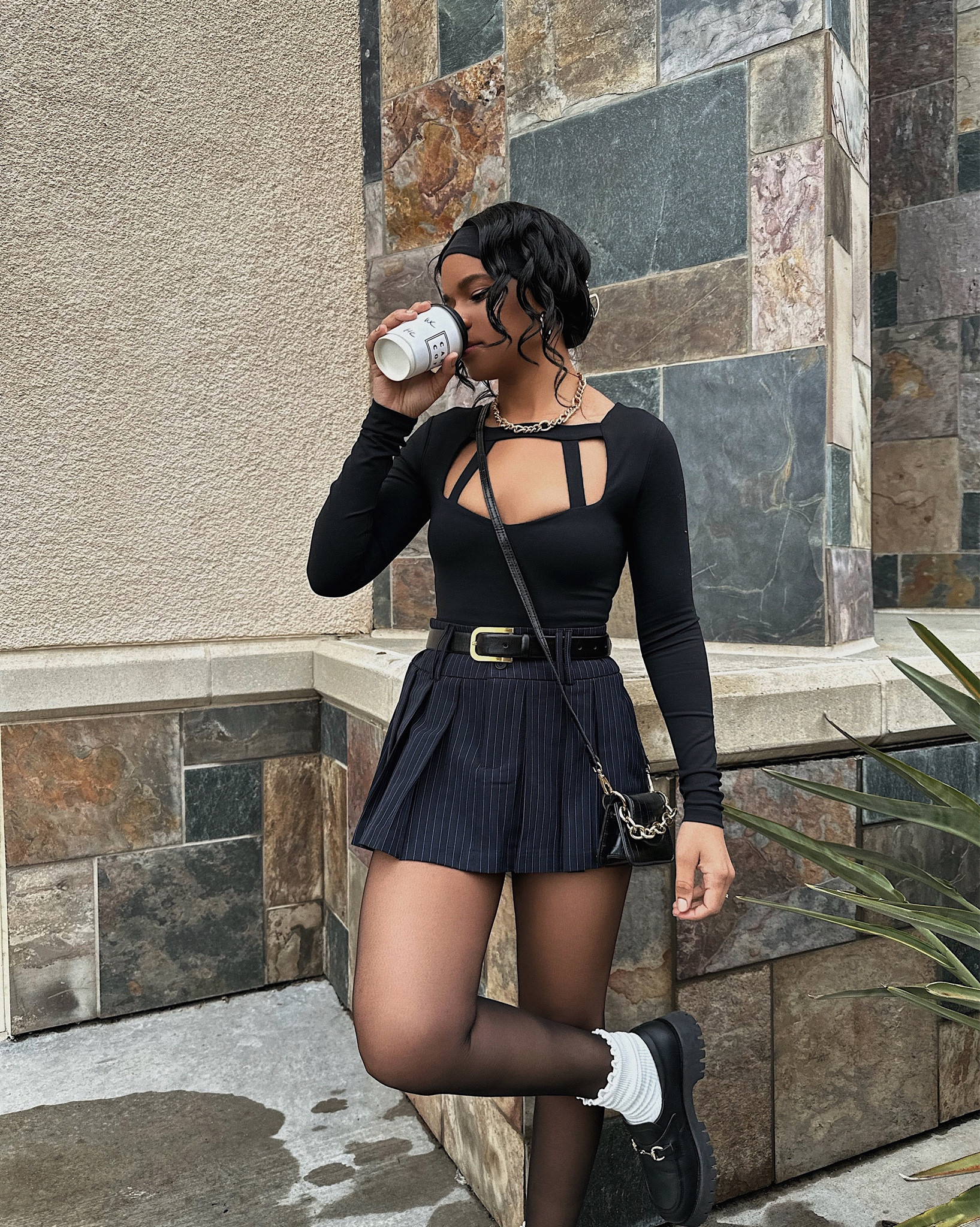 Cute Fall look with loafers & a mini skirt

#falllook #falloutfit #outfit #fashion #loafers #skirt #tights #socks 

#LTKstyletip #LTKSeasonal #LTKshoecrush