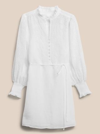 Embroidered Ramie Dress | Banana Republic (US)