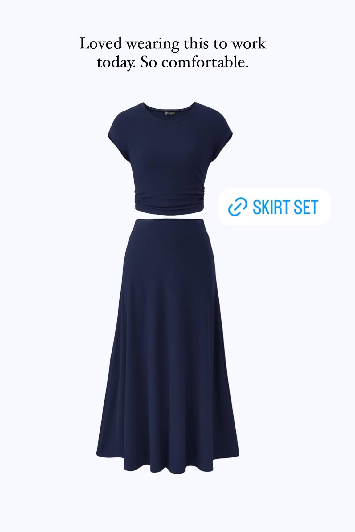 Amazon workwear skirt set is navy and ribbed with a fit and flare skirt perfect for spring and casual

#LTKshoecrush #LTKfindsunder50 #LTKworkwear