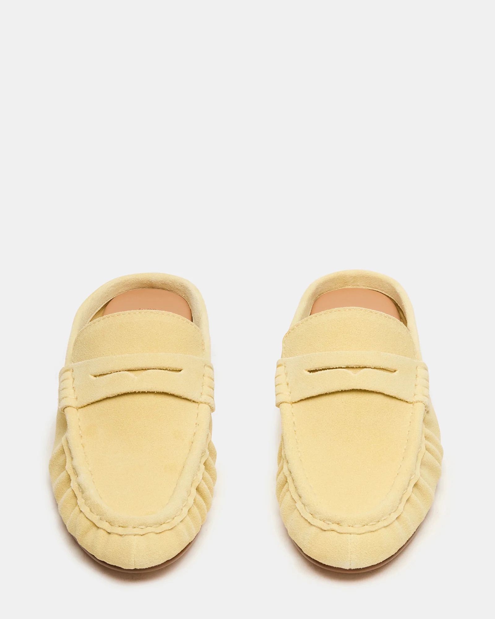 RAFE Butter Yellow Suede Slip-On Mule Women's Flat | Steve Madden (US)
