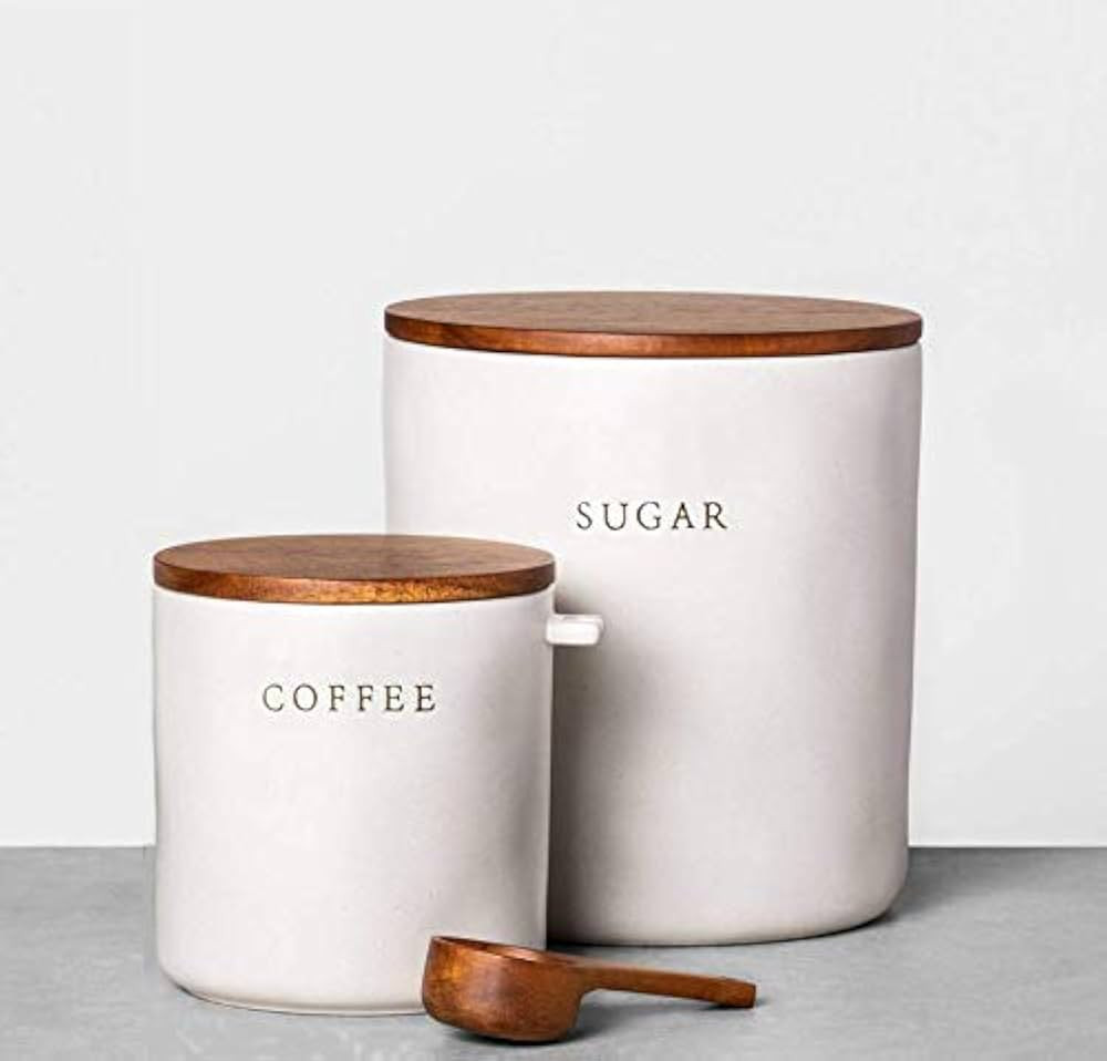 Hearth & Hand with Magnolia - Kitchen Canister Collection (BUNDLE: Coffee; Sugar) | Amazon (US)