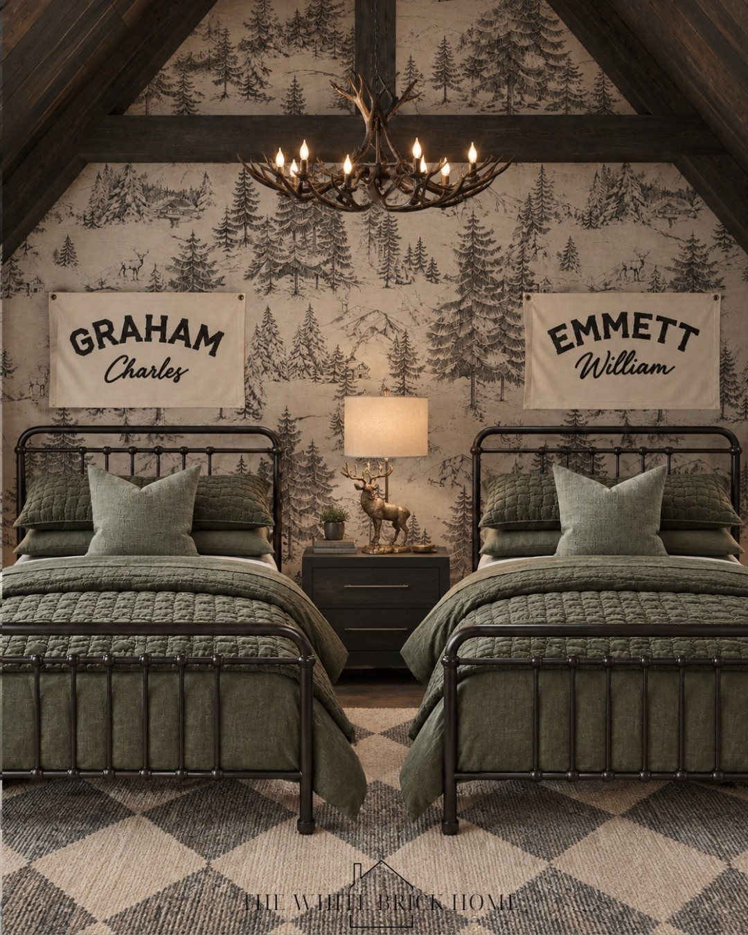 A cozy woodland retreat design for little adventurers, with rustic charm and personalized wall flags which are prefect for a kiddos shared bedroom! 

Kids room, kids bedroom, kids room decor, kids room ideas, boys room, boys bedroom, cozy bedroom, rustic bedroom, boys room wall flag, boys room design, boys room decor, boys room design ideas, boys room bedding, boys room wall art, kids bedroom, shared bedroom, shared boys bedroom, shared bedroom decor ideas, bedroom, bed, twin bed, twin bedroom wayfair, bedroom design ideas, rustic bedroom ideas, boys room rug, rug, bedroom rug, Loloi rug, pottery barn, wayfair, Etsy

#LTKHome #LTKKids #LTKSaleAlert