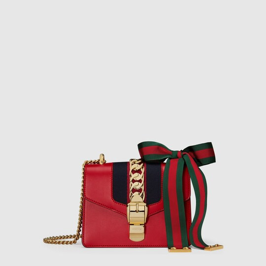 Sylvie leather mini chain bag | Gucci (US)
