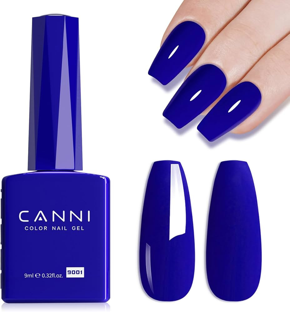 CANNI Royal Blue Gel Nail Polish – Classic Deep Navy Blue UV LED Soak Off High Gloss, Long Last... | Amazon (US)