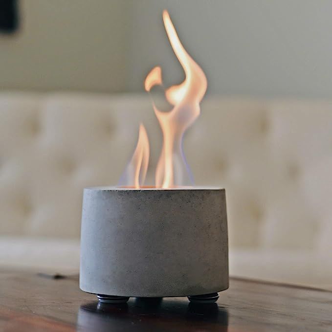Colsen Tabletop Rubbing Alcohol Fireplace Indoor Outdoor Fire Pit Portable Fire Concrete Bowl Pot... | Amazon (US)