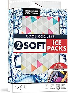 Cool Coolers by Fit + Fresh, Reusable Soft Ice Packs for Baby Bags, Flexible Bottle Ice Pack & Br... | Amazon (US)