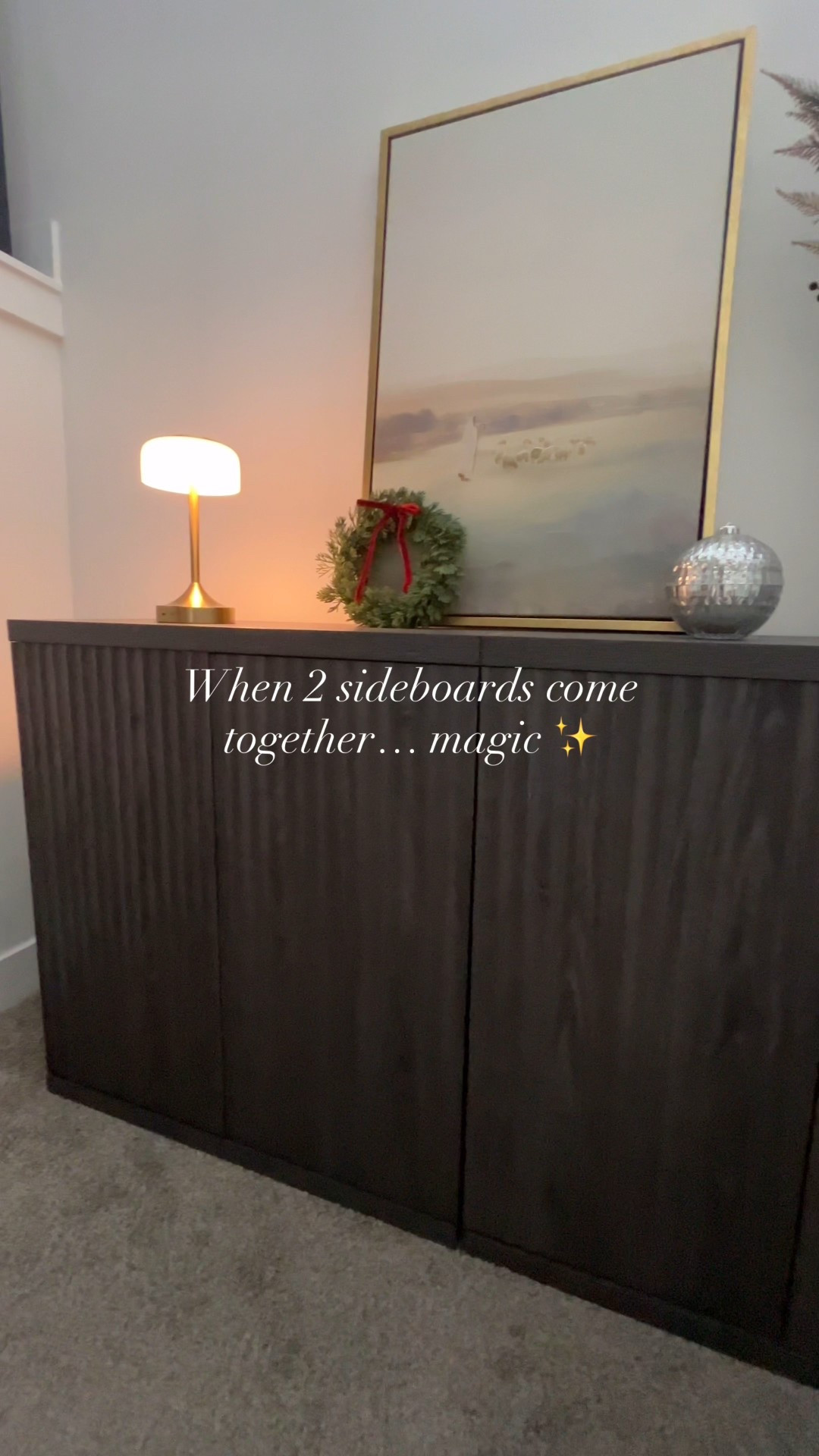 Who would’ve thought two sideboards could create the perfect console?✨
Styled it with my favorite Christmas decor for the coziest holiday vibe 🎄

#amazonhome #christmasdecor #homedecor #holidayhome #consoledecor

#LTKSaleAlert #LTKSeasonal #LTKHome