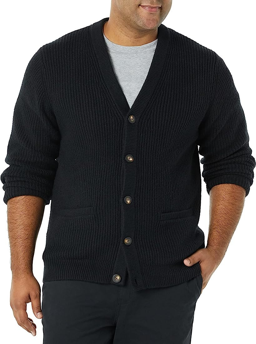 Amazon Essentials Men's Long-Sleeve Soft Touch Cardigan Sweater | Amazon (US)