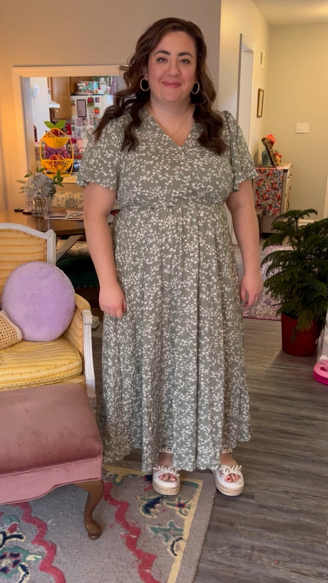 Green Floral Print Maxi Dress - use code JAMIEV for 15% off at BloomChic! 

#LTKplussize #LTKfindsunder50 #LTKVideo