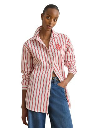 Ralph Lauren Relaxed Fit Striped Broadcloth Shirt | Bloomingdale's Women | Bloomingdale's (US)