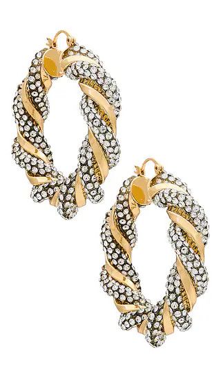 Twist And Shout Hoops in Gold | Revolve Clothing (Global)