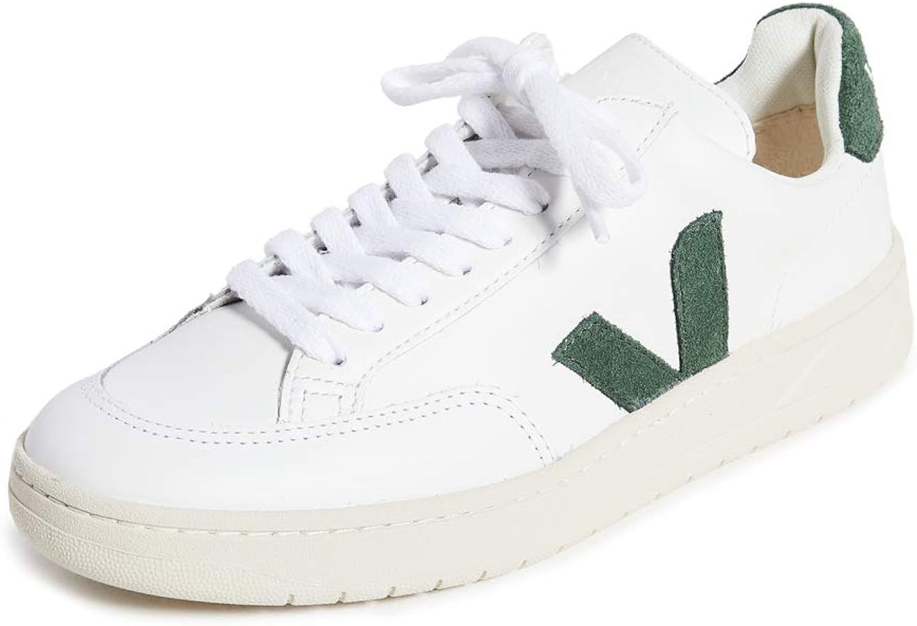 Veja Women's V-12 Sneaker, Extra White/Cyprus, 8 Medium US | Amazon (US)