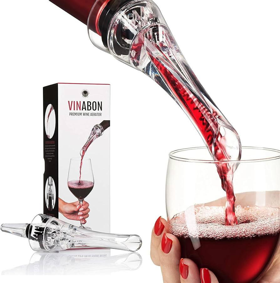 VINABON Wine Aerator Pourer Spout - Professional Quality 2-in-1 Attaches to Any Wine Bottle for I... | Amazon (CA)