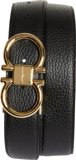 Reversible Double Gancini Leather Belt | Nordstrom