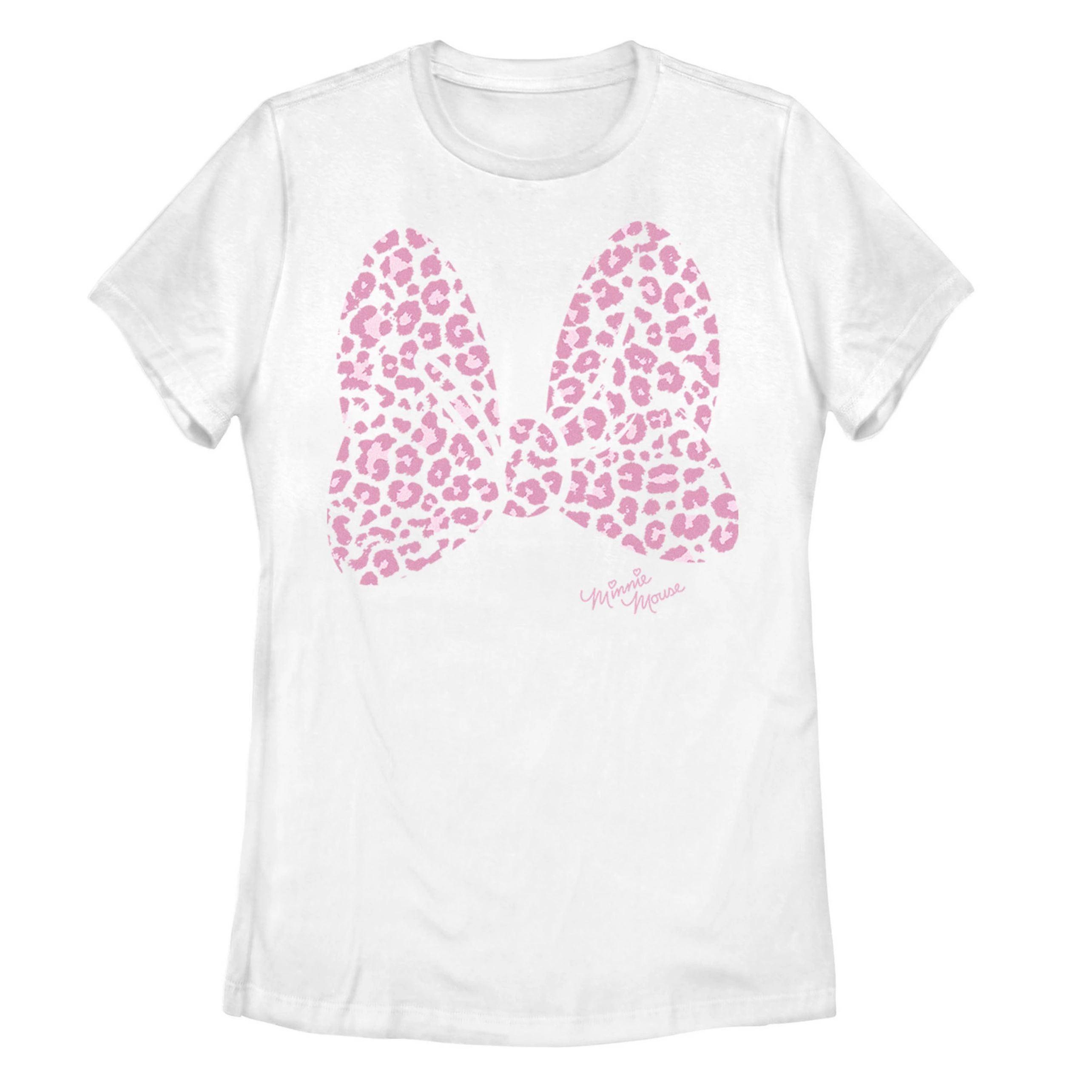 Juniors' Disney's Minnie Mouse Leopard Bow Graphic Tee | Kohl's
