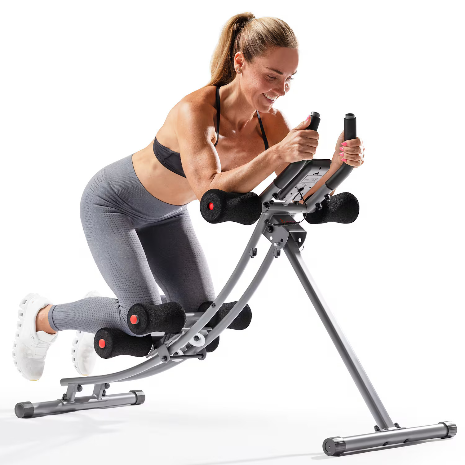Sunny Health & Fitness - Core Glider Ab Trainer Machine - Silver | Best Buy U.S.