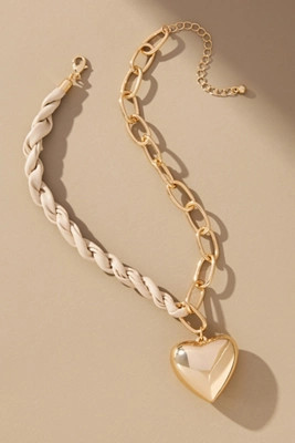 Chain Heart Pendant Necklace | Anthropologie (US)