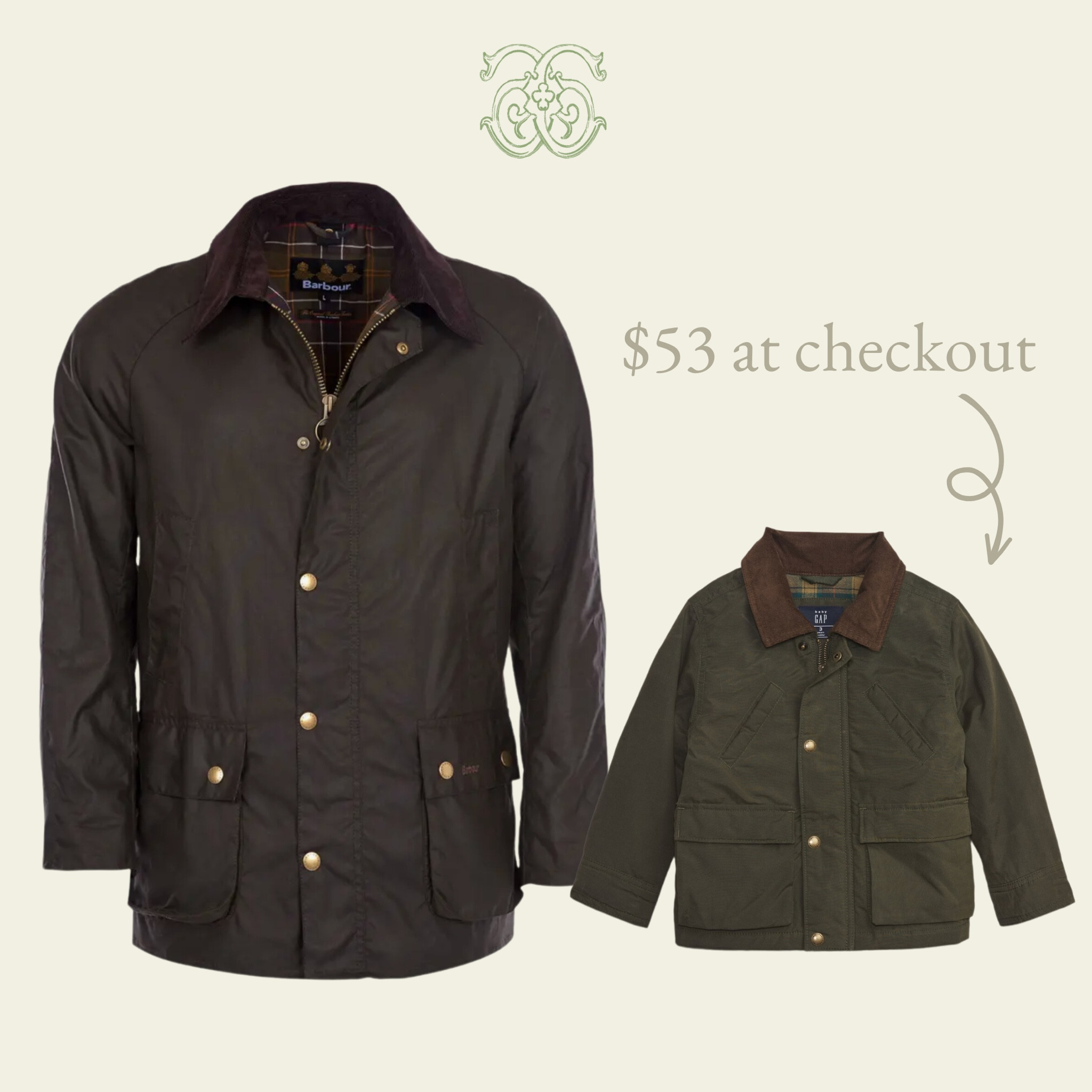 Jackets for the boys 

#barbour #gap #onsale #waxedjacket #jackets #matching

#LTKSeasonal #LTKmens #LTKkids