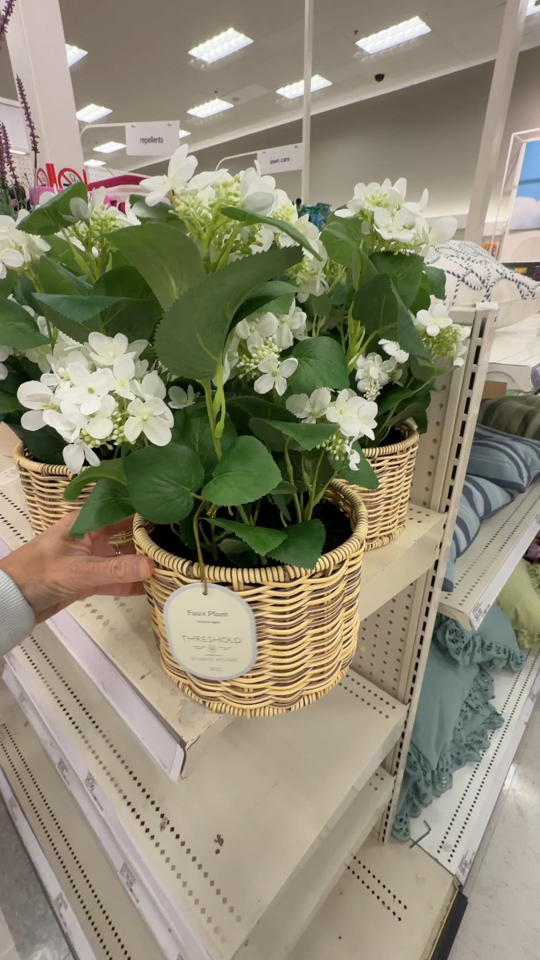 Add a touch of nature to your outdoor space with this Potted Hydrangea Patio Artificial Plant from Threshold™ designed with Studio McGee. This arrangement features white hydrangea flowers and lush green leaves housed in a woven plastic pot with faux soil filler for a realistic look. Suitable for indoor or sheltered outdoor use only, you can place it on a patio tabletop or on an entryway console to add a sophisticated, natural touch to any room.

#LTKmomlife #LTKMothersDay #LTKHome