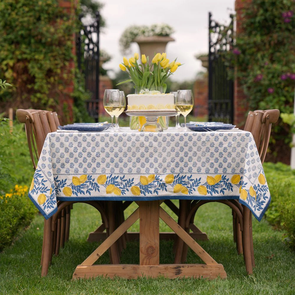 Lemon Vine Tablecloth | Pomegranate